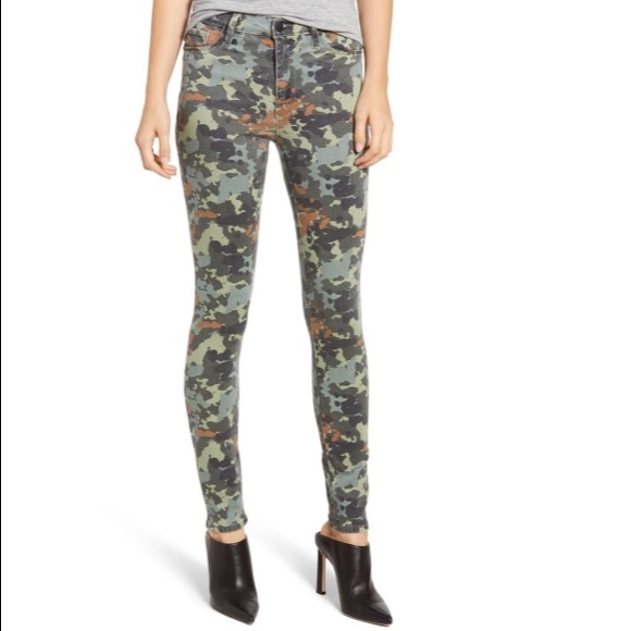 Hudson Jeans Green Barbara High Waist Skinny Jeans - Picture 1 of 4